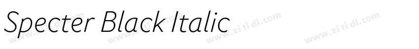 Specter Black Italic字体转换